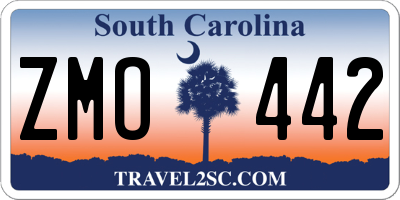 SC license plate ZMO442
