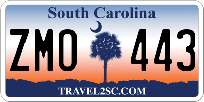 SC license plate ZMO443