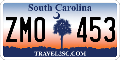 SC license plate ZMO453