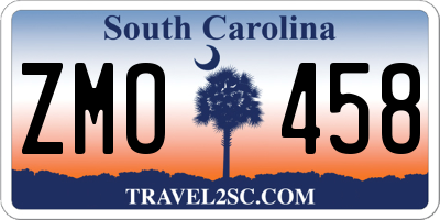 SC license plate ZMO458