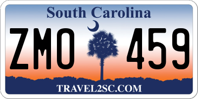 SC license plate ZMO459