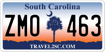 SC license plate ZMO463