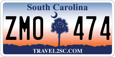 SC license plate ZMO474