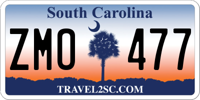 SC license plate ZMO477