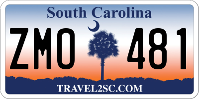 SC license plate ZMO481