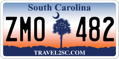 SC license plate ZMO482