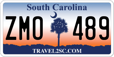 SC license plate ZMO489