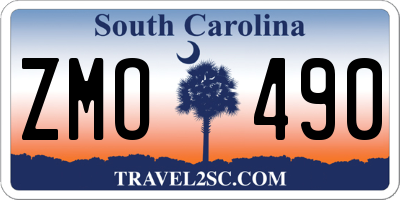 SC license plate ZMO490
