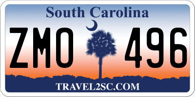 SC license plate ZMO496