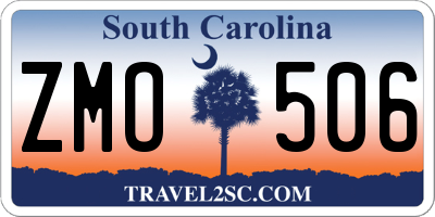 SC license plate ZMO506