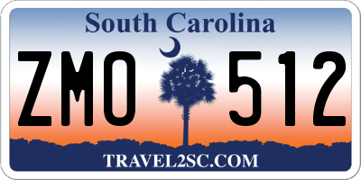SC license plate ZMO512