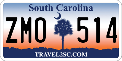 SC license plate ZMO514