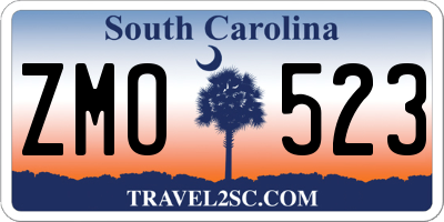 SC license plate ZMO523