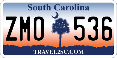 SC license plate ZMO536