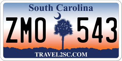 SC license plate ZMO543