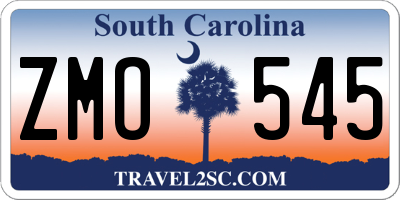SC license plate ZMO545