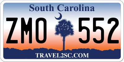 SC license plate ZMO552
