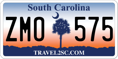 SC license plate ZMO575