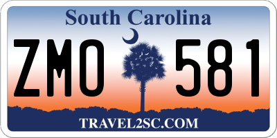 SC license plate ZMO581