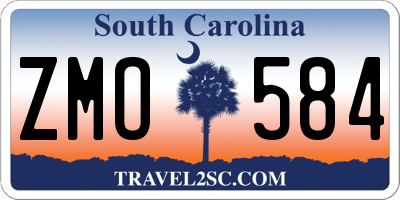 SC license plate ZMO584