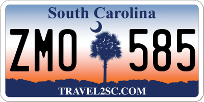 SC license plate ZMO585