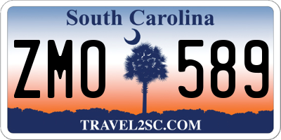 SC license plate ZMO589