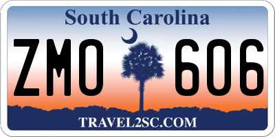SC license plate ZMO606