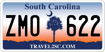 SC license plate ZMO622