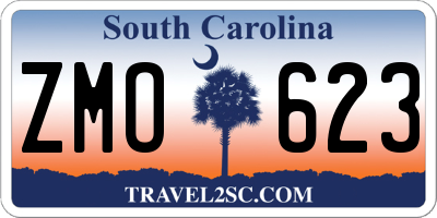 SC license plate ZMO623