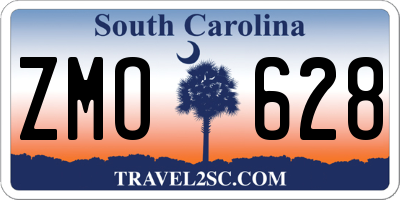 SC license plate ZMO628