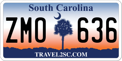 SC license plate ZMO636