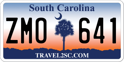 SC license plate ZMO641