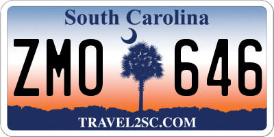 SC license plate ZMO646