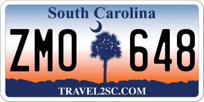 SC license plate ZMO648