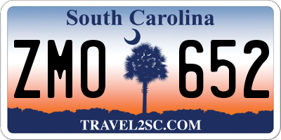 SC license plate ZMO652