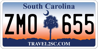 SC license plate ZMO655