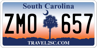SC license plate ZMO657