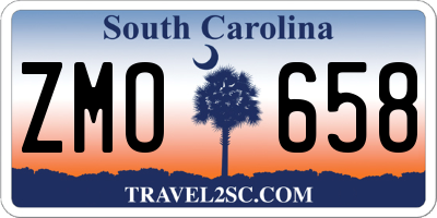 SC license plate ZMO658
