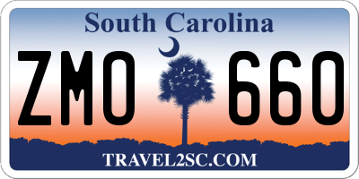 SC license plate ZMO660