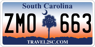 SC license plate ZMO663