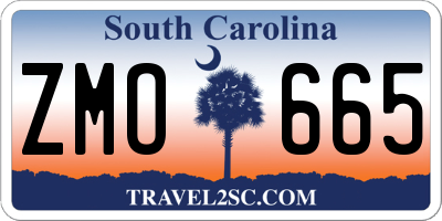 SC license plate ZMO665