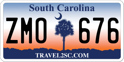 SC license plate ZMO676