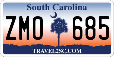 SC license plate ZMO685