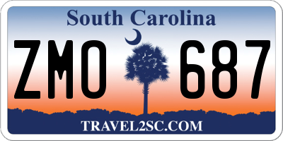 SC license plate ZMO687