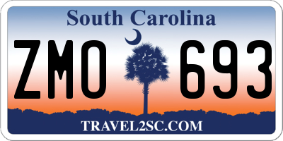 SC license plate ZMO693