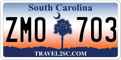 SC license plate ZMO703
