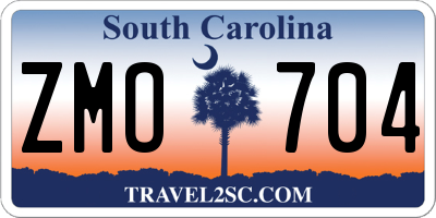 SC license plate ZMO704