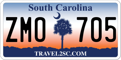 SC license plate ZMO705