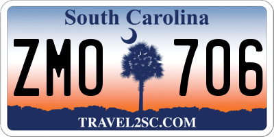 SC license plate ZMO706