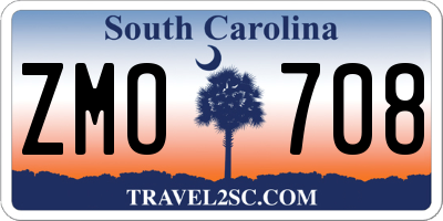 SC license plate ZMO708
